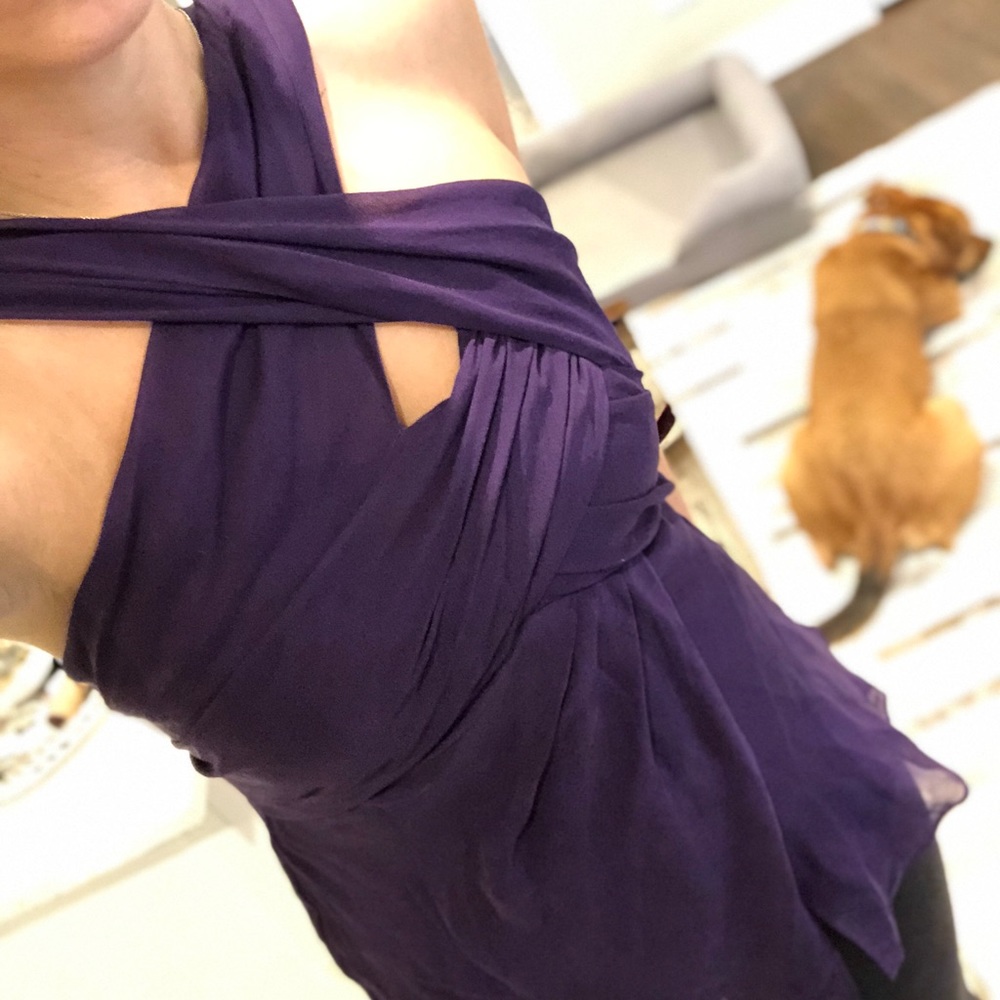 Diane Von Furstenberg size 2 100% silk purple top